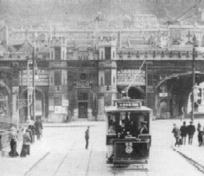 Trams by the Old Bridge 1908